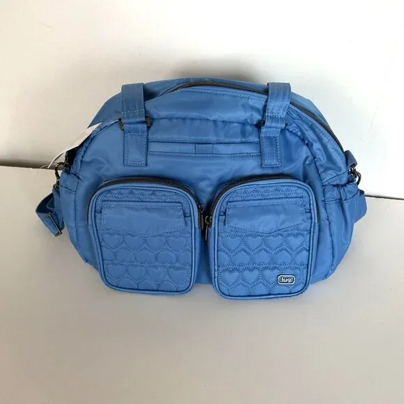 Lug Jumper 2 Carry-All Tote Coastal Blue Quilted Hearts